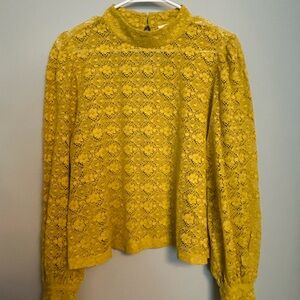 Treasure & Bond Yellow Long Sleeve Blouse